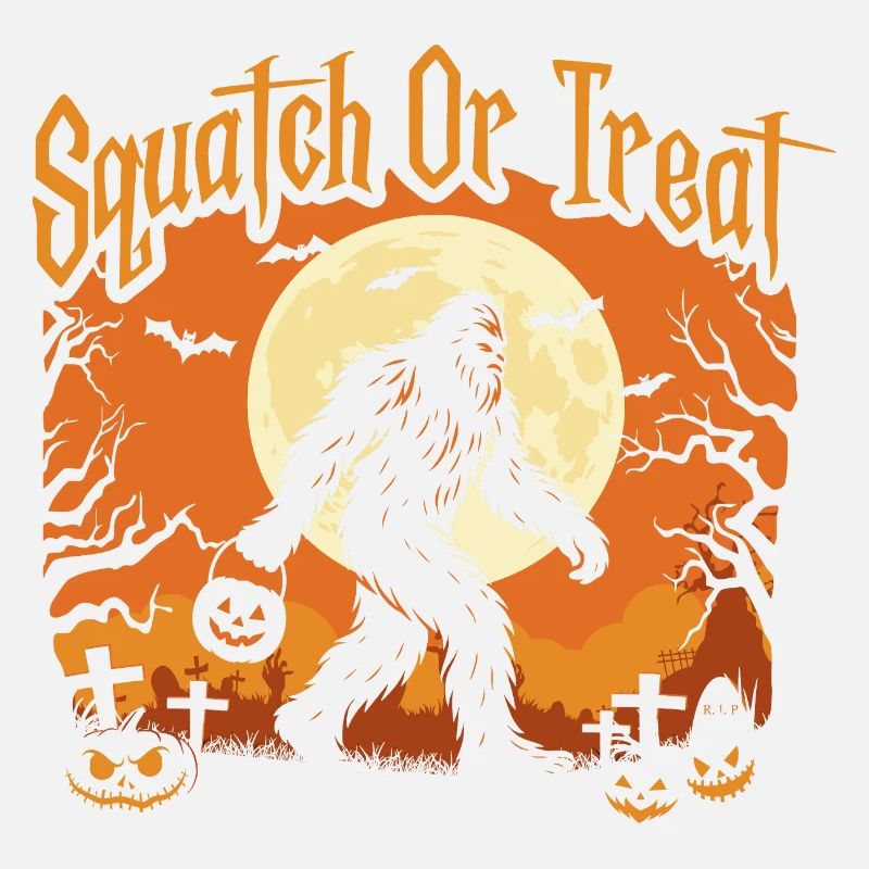 Kniebeugen oder Leckerli Spooky Bigfoot Halloween