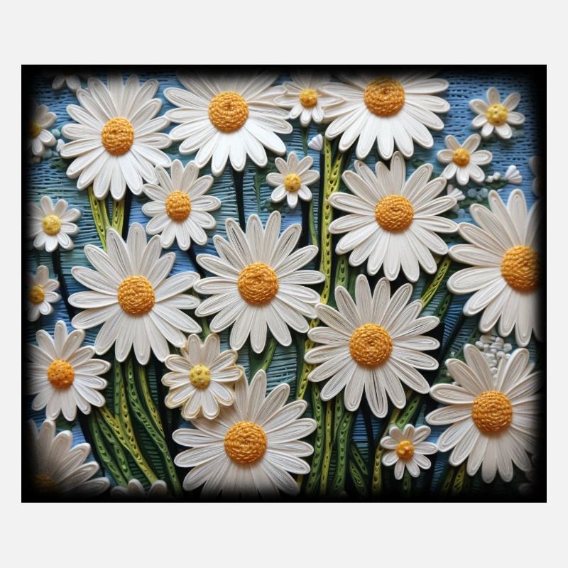 Floral Pattern Daisy Garden Hobby Design