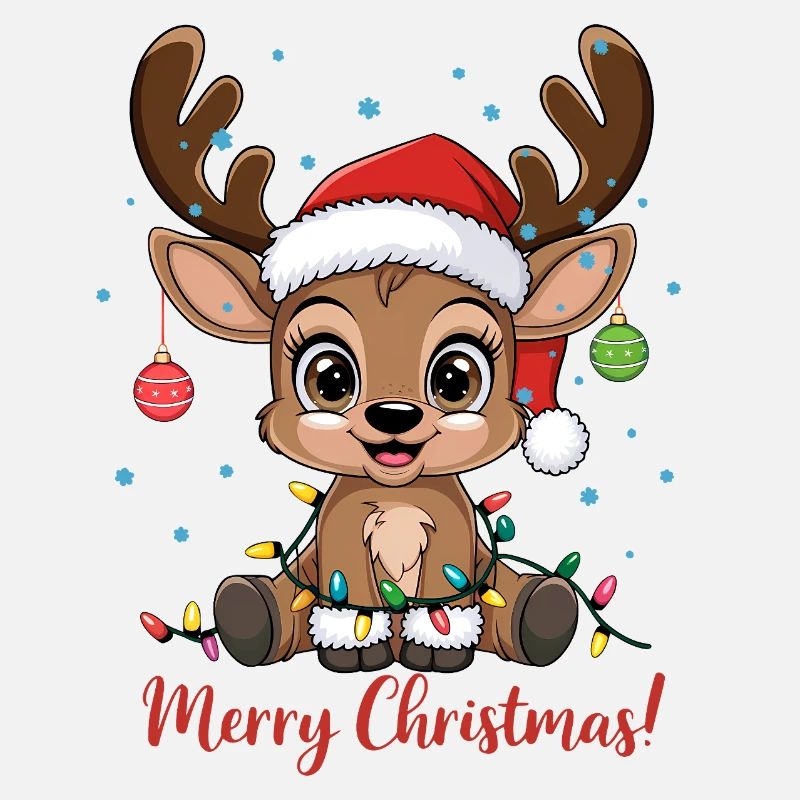 Süßer Rentier Weihnachtspullover Merry Christmas