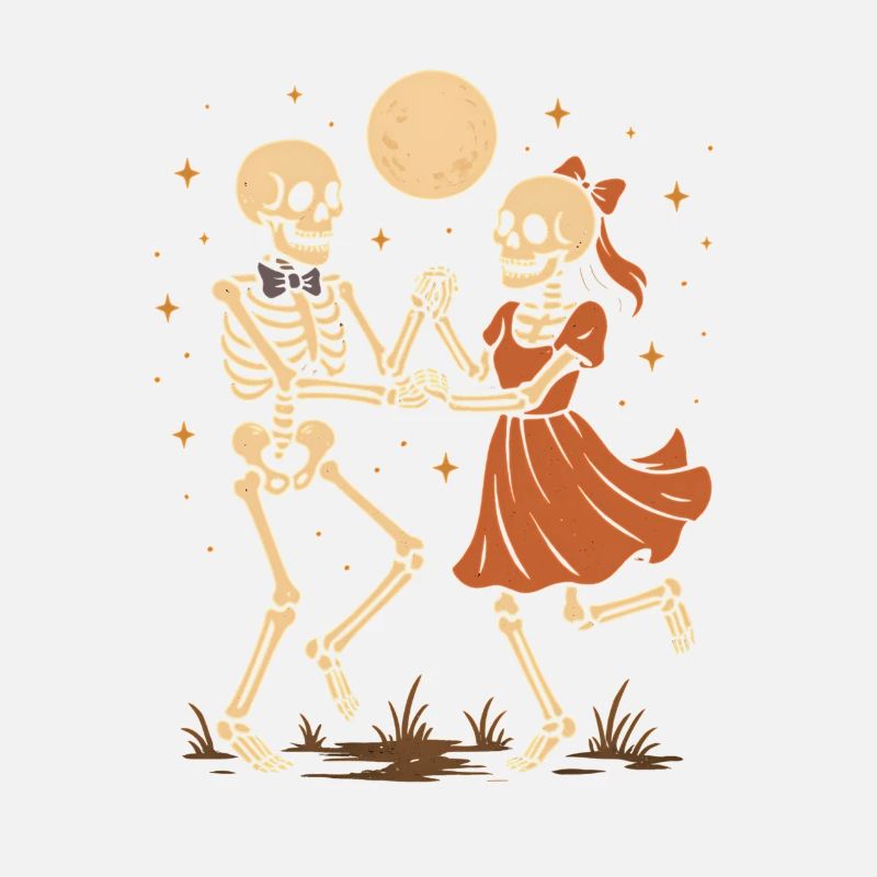 Sky and dancing skeletons