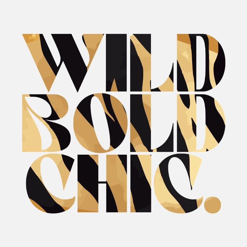 Typographie imprimée Wild Bold Chic