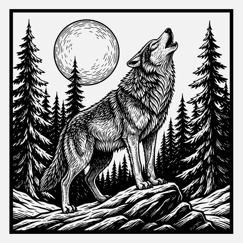 Heulender Wolf