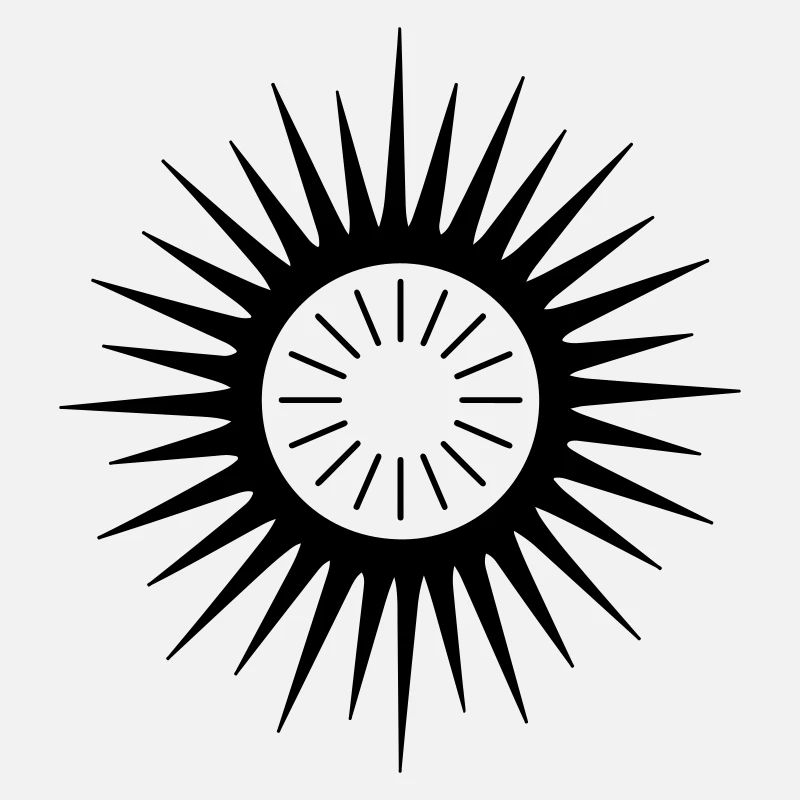 Symbole géométrique du rayon de soleil