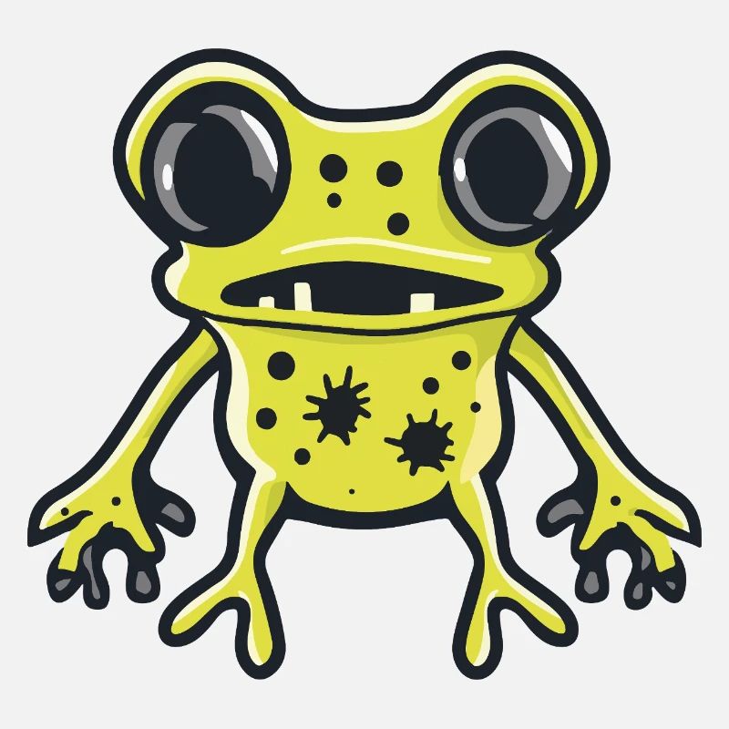 Frosch Halloween Comic Lustig