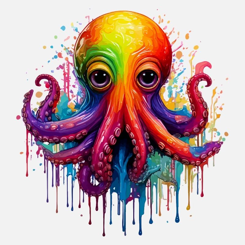Colorful Octopus Splash