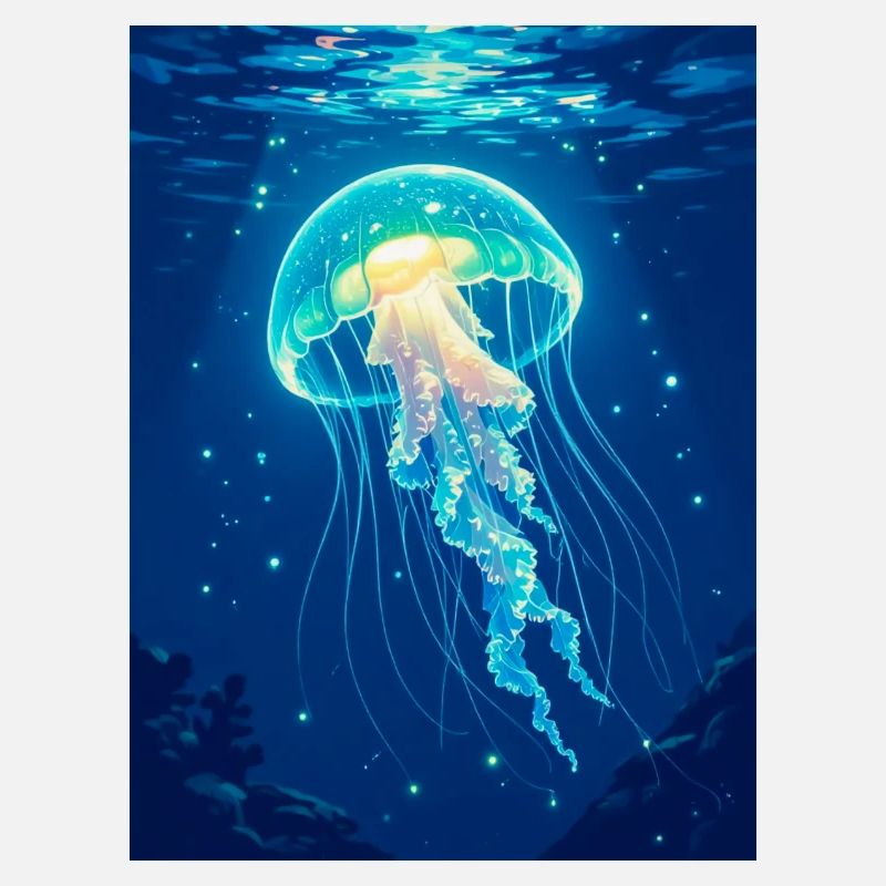 Bioluminescent Jellyfish A floating light