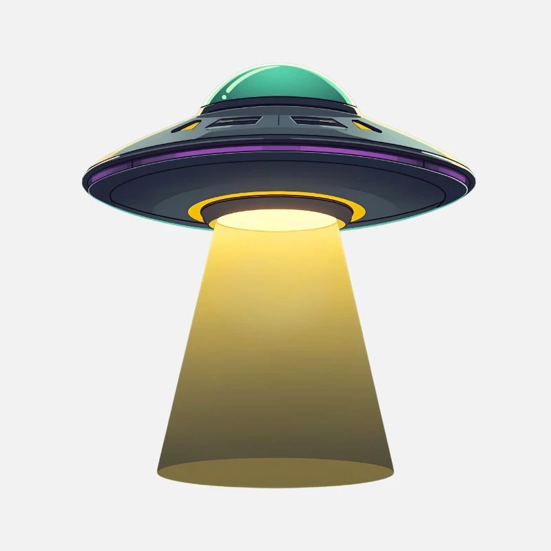 UFO Light Beam Abduction Scene
