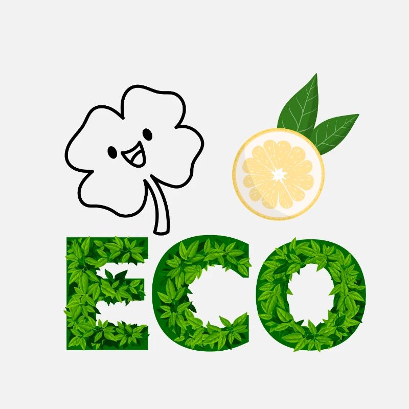 Eco Leaf Letters with Lemon Slice