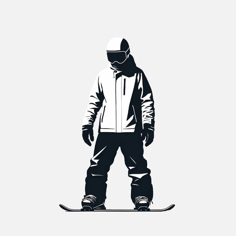 Snowboarder - Cool Silhouette Logo