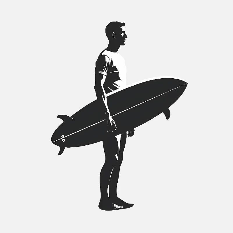 Surfer - Cool Silhouette Logo
