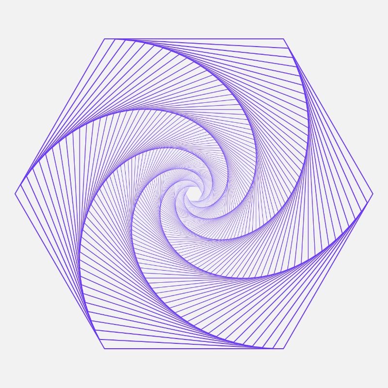 Spirale im hexagonalen Muster