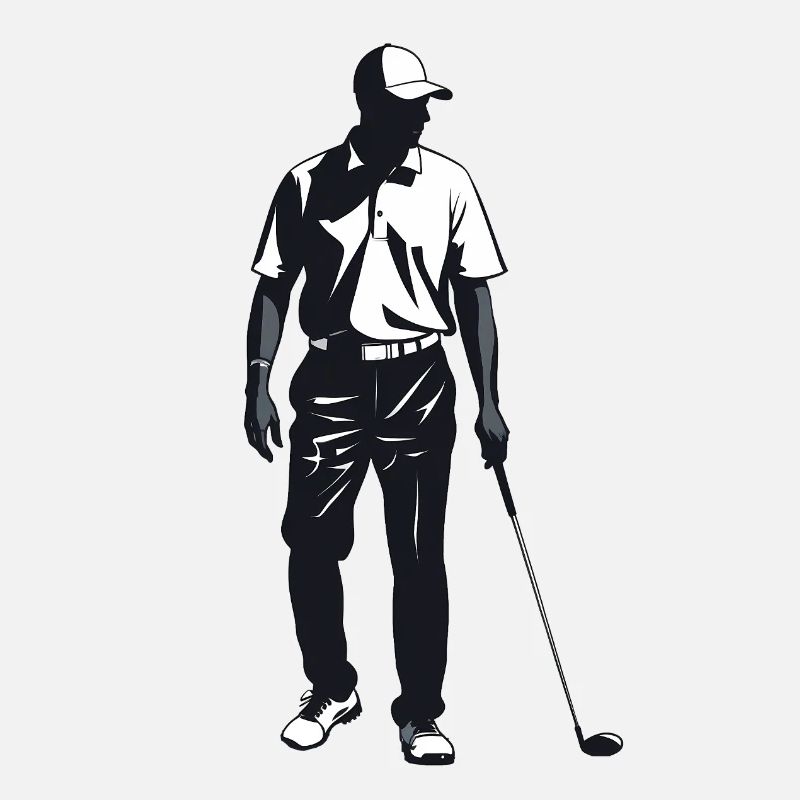 Golfer - Cooles Silhouette Logo