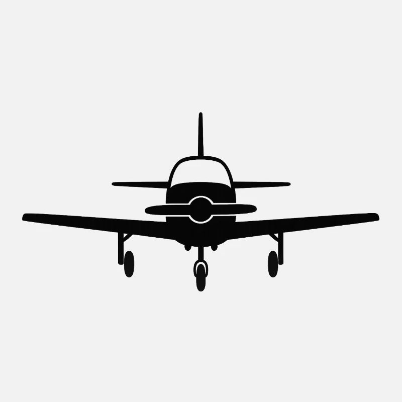 Frontale Flugzeug Silhouette
