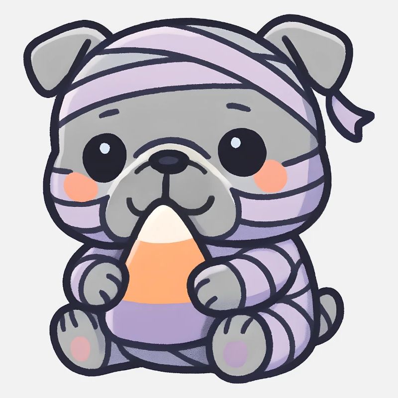 Hundemumie Candy Corn