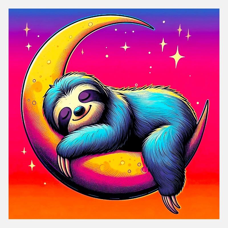 Faultier schläft auf dem Mond