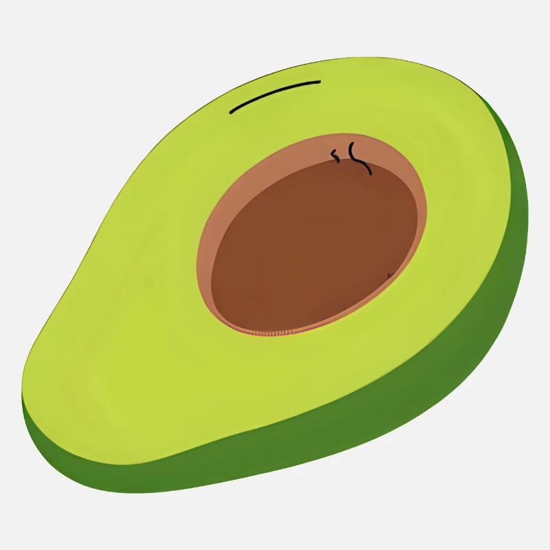 Avocado Halbschnitt Illustration
