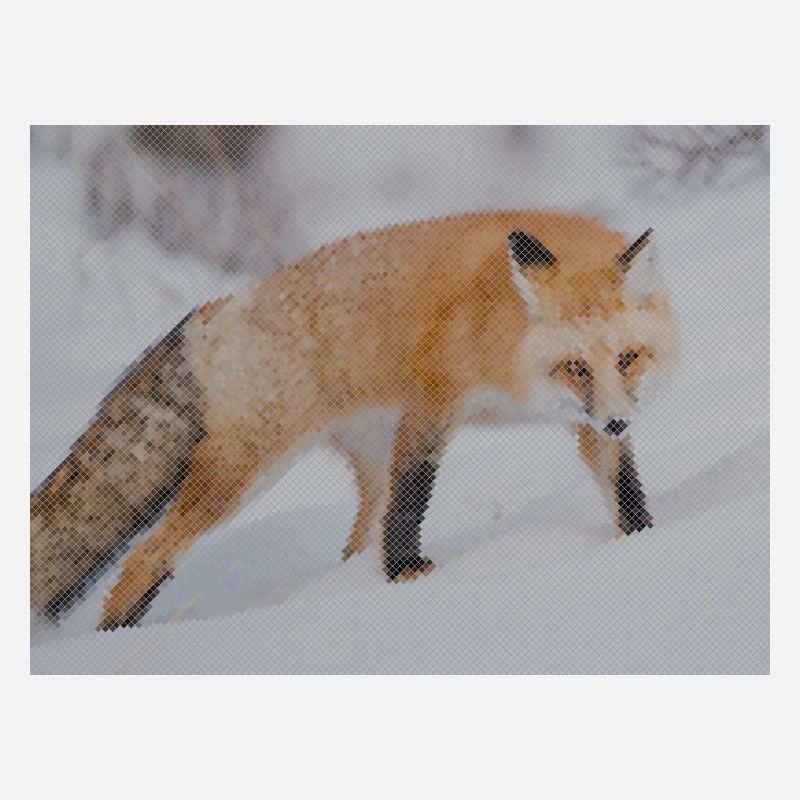Snow Fox Pixel Art