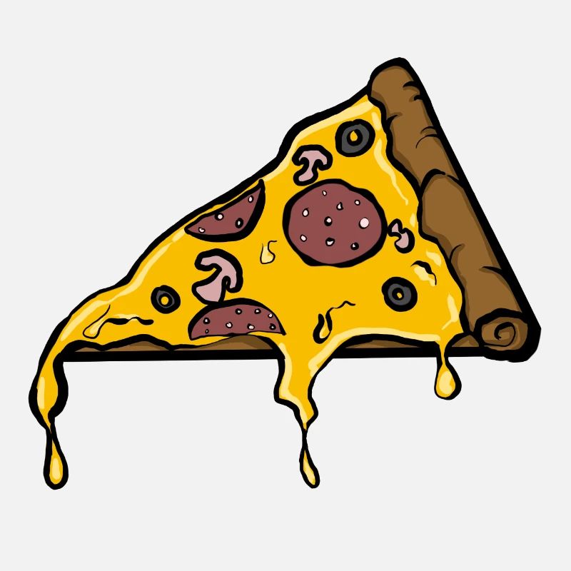 Schmelzende Peperoni Pizza Slice Illustration