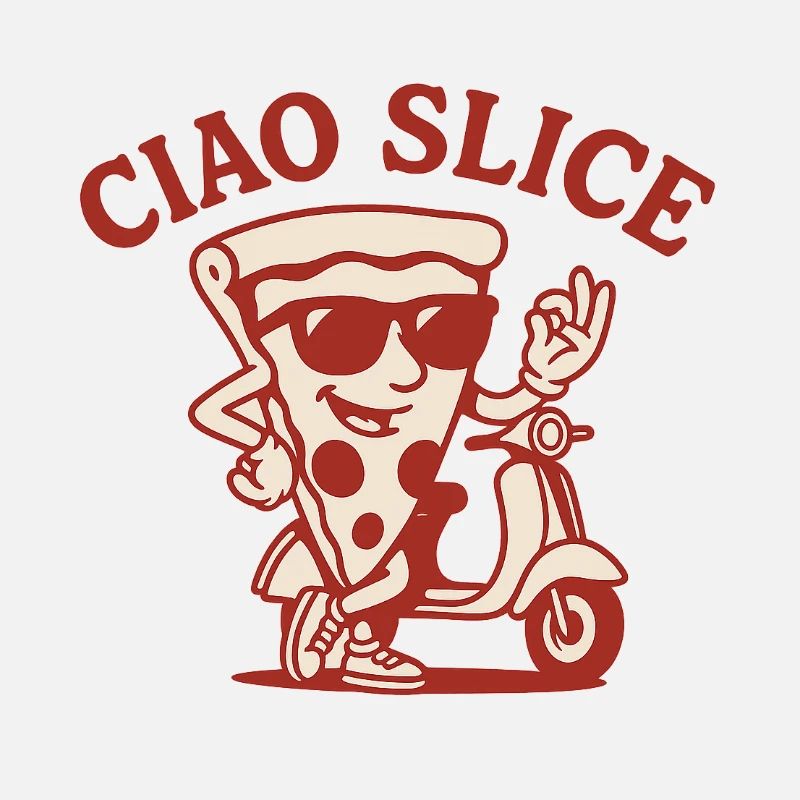 Ciao Slice – Retro Pizza Design Red Edition