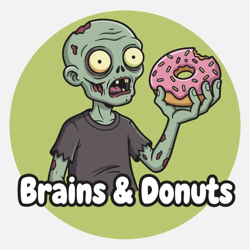 Zombie avec humour beignet