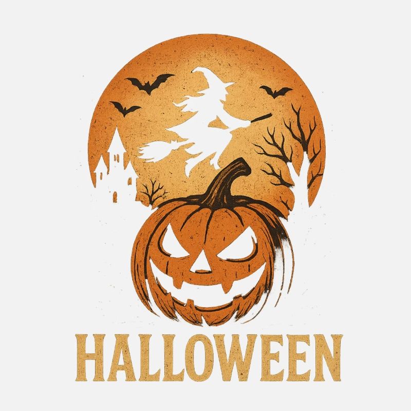 Halloween Pumpkin Silhouette Moon