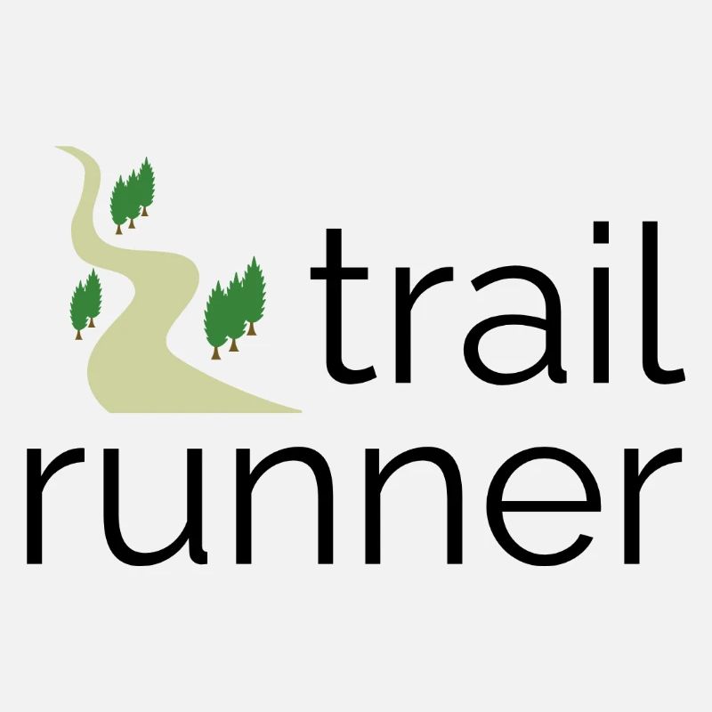 Trail Runner - Design mit Text und Trail