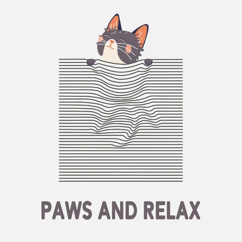 Curious Cat – Funny Optical Line Art