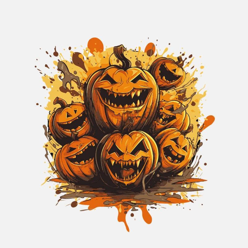 Laughing Pumpkins Halloween Composition