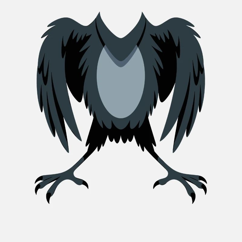 Silhouette d’ailes de corbeau