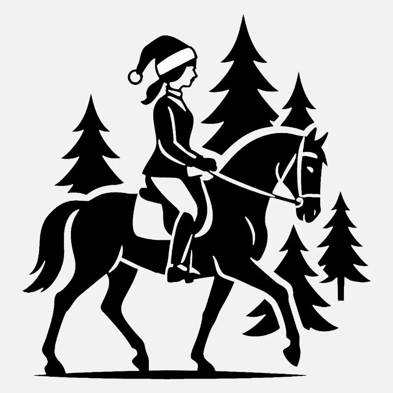 Équitation Noël cavalier cheval cadeau