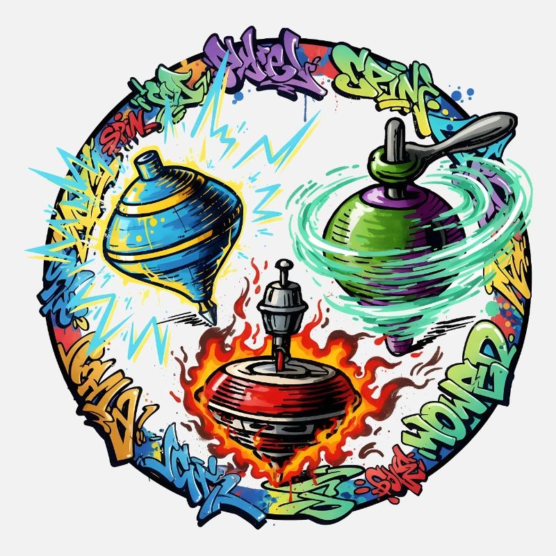 Cercle de graffitis de feu Yoyo