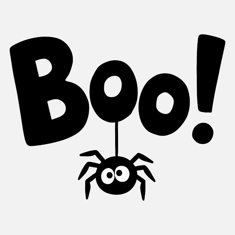 BOO! Lustiges Spinnen-Statement Spruch