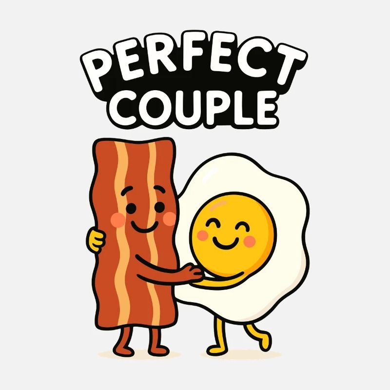 Perfect Couple Bacon Egg Breakfast