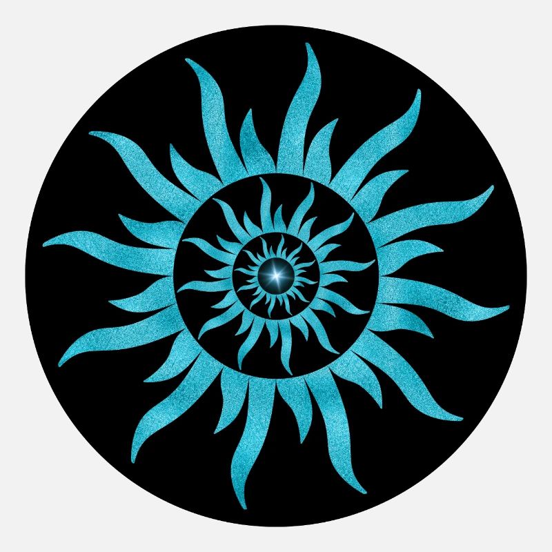 Sonne Spirale Blauer Saphir