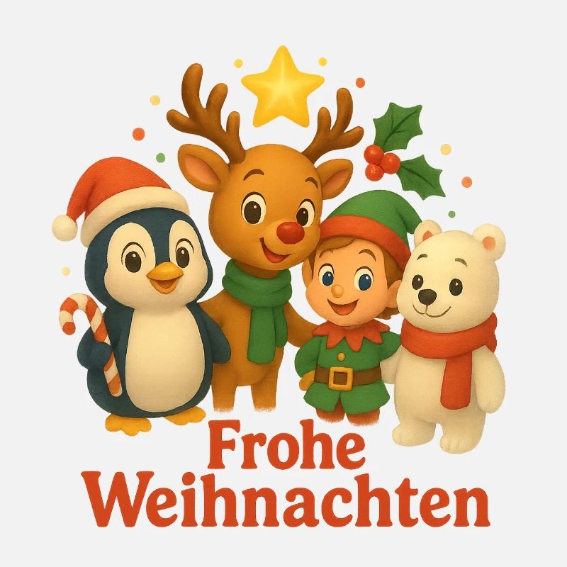 Joyeux Noël Hiver Amis Scène