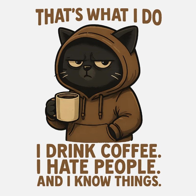 C’est ce que je fais, je bois du café Kaffee Katze