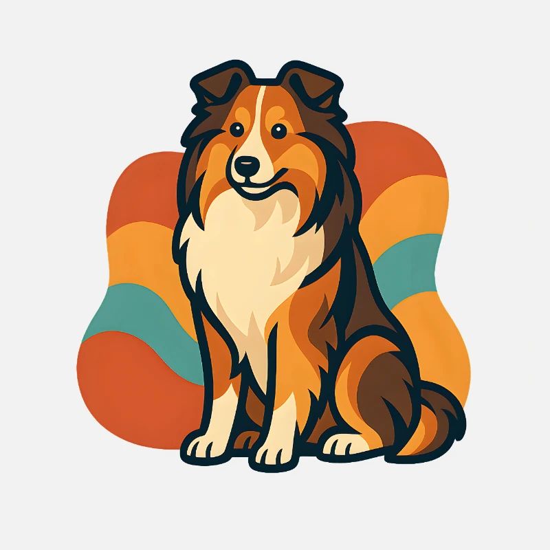 Lebhafter Shetland-Schäferhund Sunburst