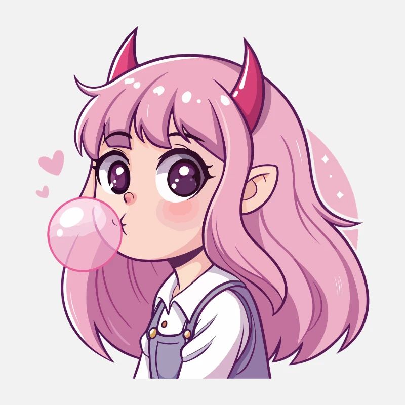 Pink Haired Demon Bubblegum
