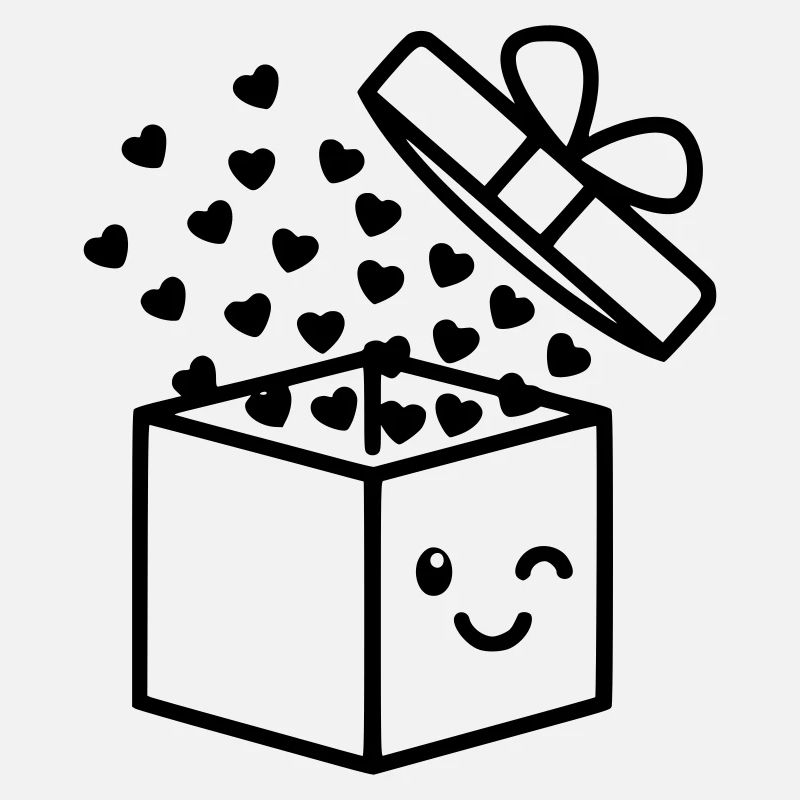 Geschenk voller Liebe | Süße Box mit Herzen