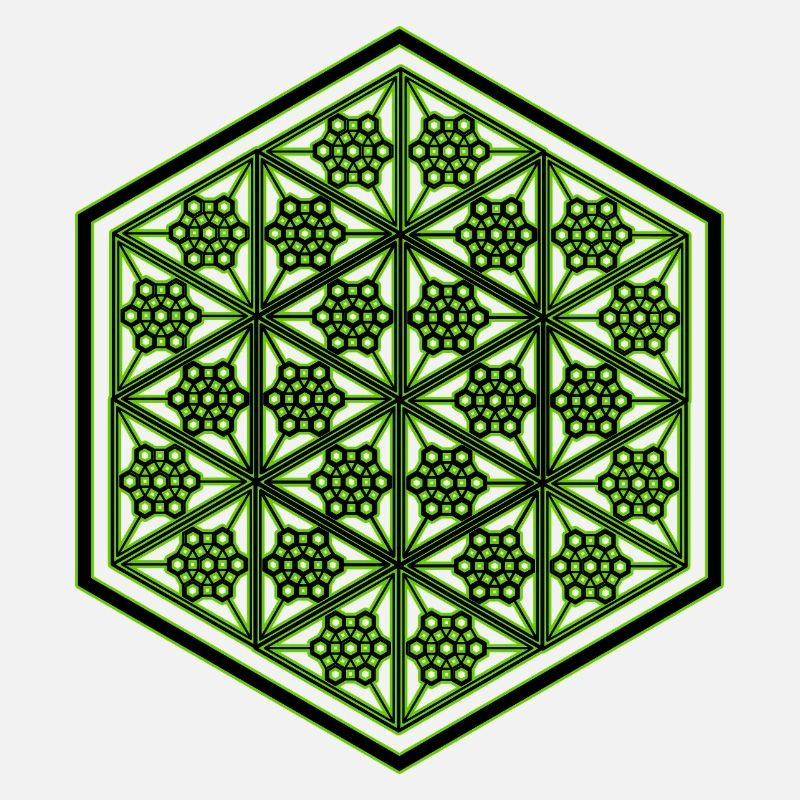 Geometric Hexagon Pattern Yoga Goa Psytrance