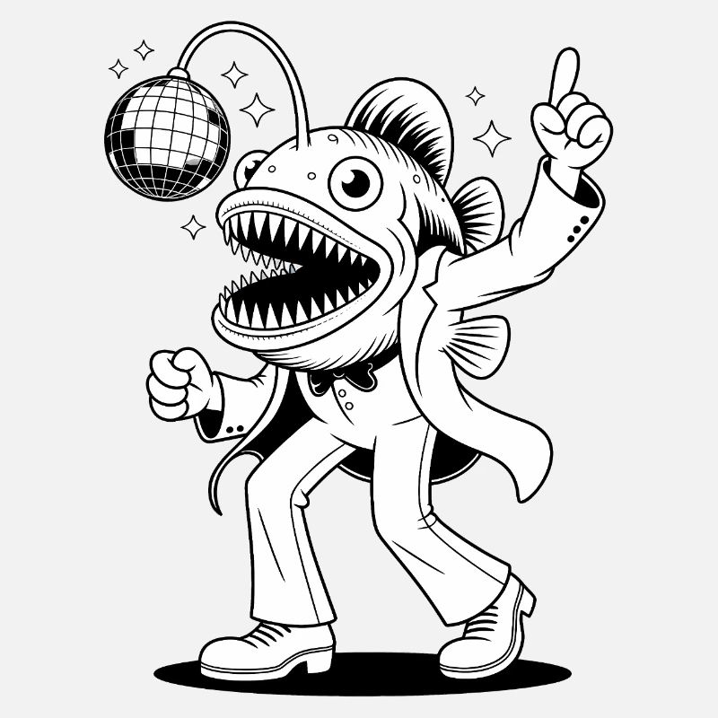 Poisson disco - T-shirt drôle