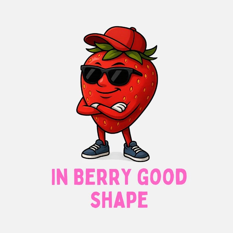 In Berry Good Shape Erdbeere mit Sonnenbrille