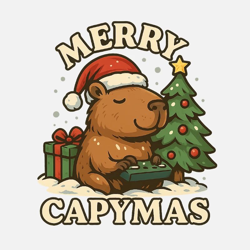 Merry Capymas – Cute Capybara Christmas 🎄
