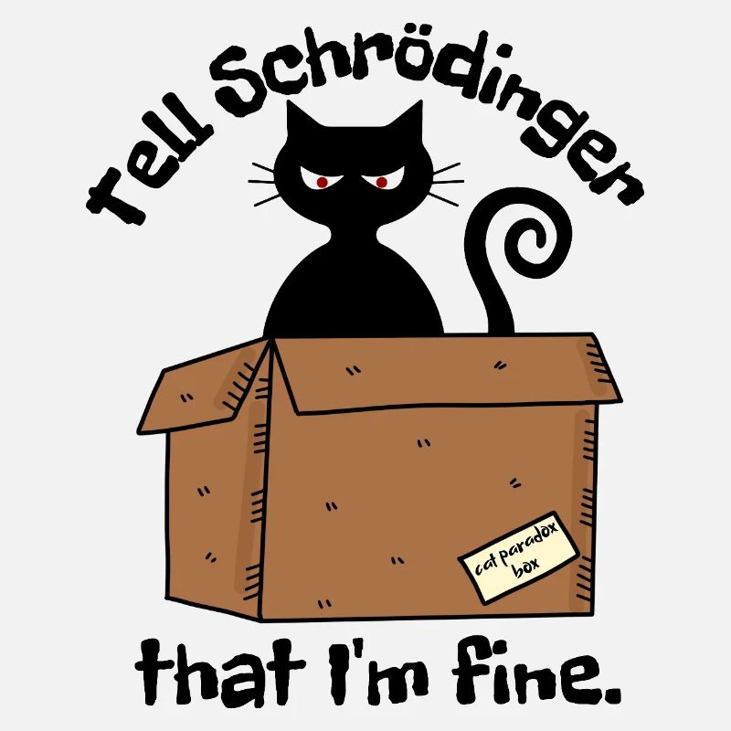 Chat Schroedinger - Boîte Paradoxe de dessin animé