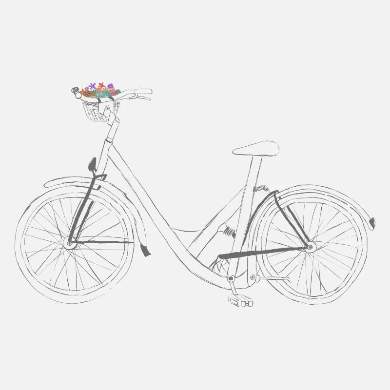 Oldtimer-Fahrrad mit Blumenkorb