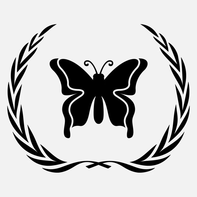 Couronne de symbole de papillon