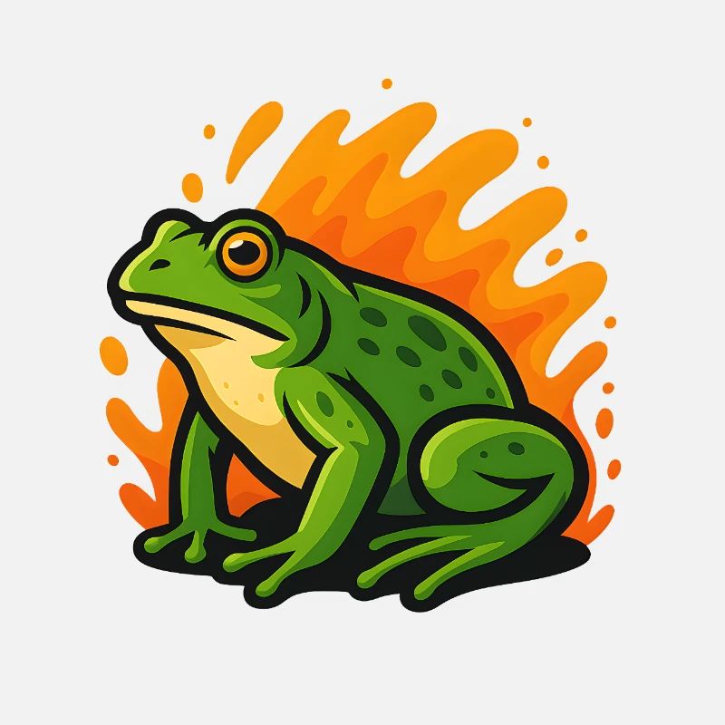 Flaming Green Goliath Frog