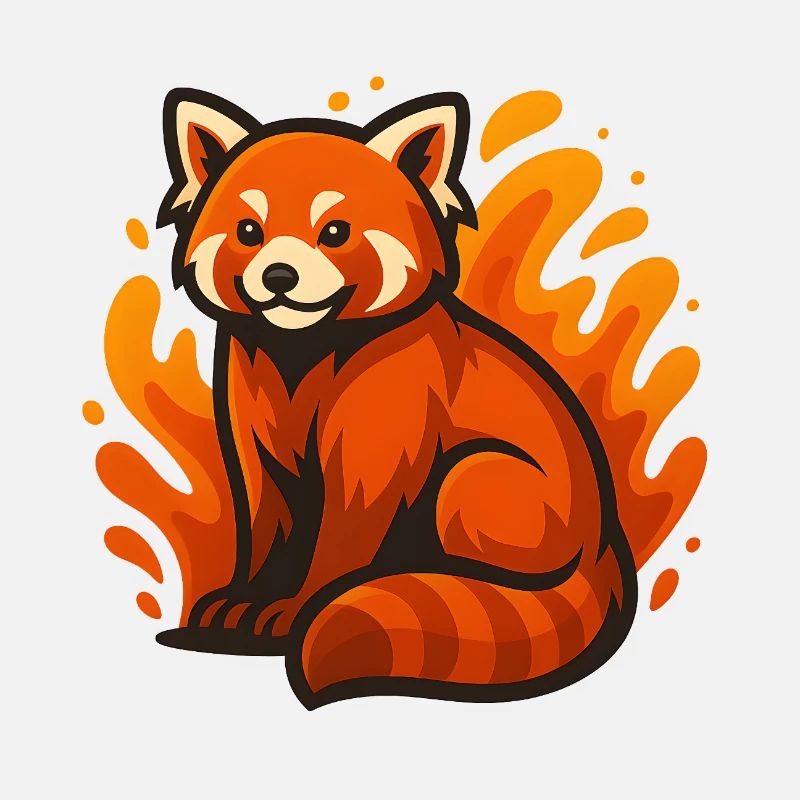Brennender Roter Panda