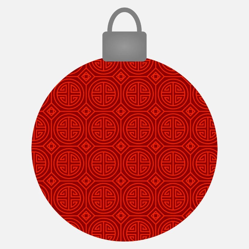 Rotes Rundmuster Weihnachtskugel