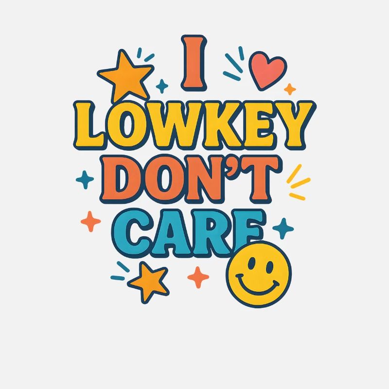 Lowkey Don’t Care Funny Saying 